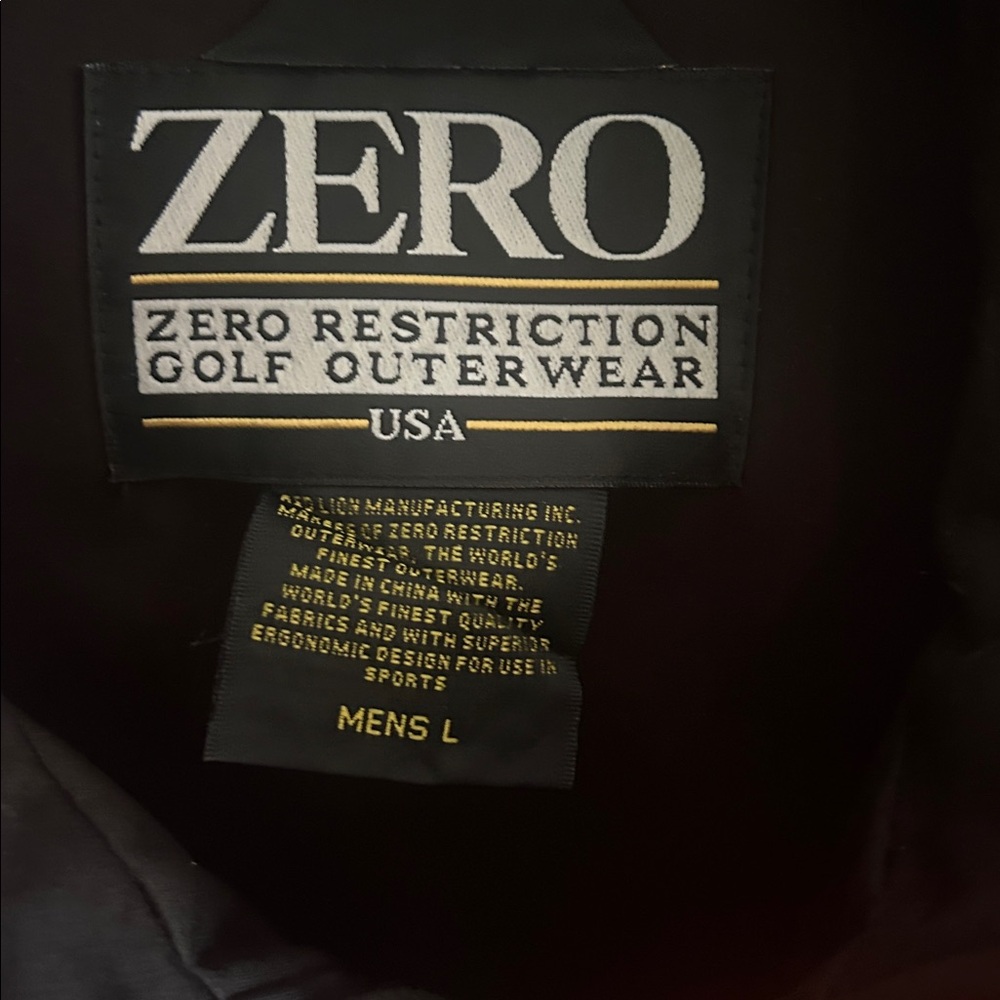 Zero Men’s Golf Coat
